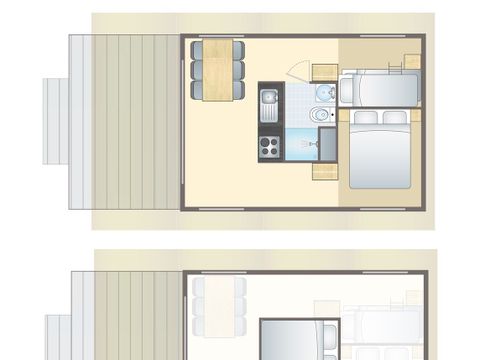 TENTE TOILE ET BOIS 6 personnes - 4-6ST