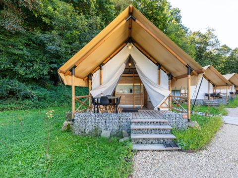 TENTE TOILE ET BOIS 4 personnes - Tente safari 2-4 personnes