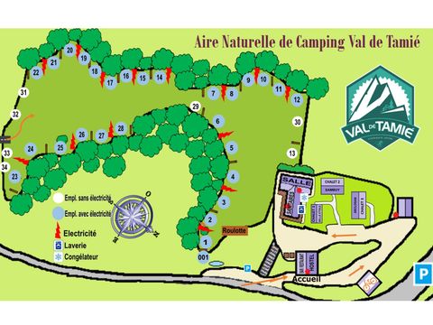 Emplacement - camping sans électricité 1/2 pers