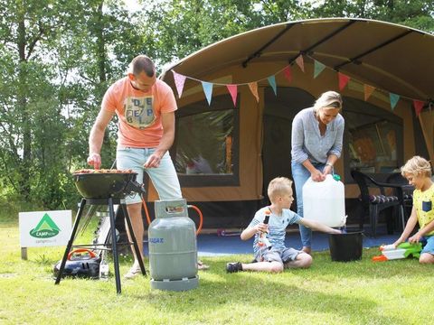 TENTE TOILE ET BOIS 6 personnes - Tente safari, 6 personnes