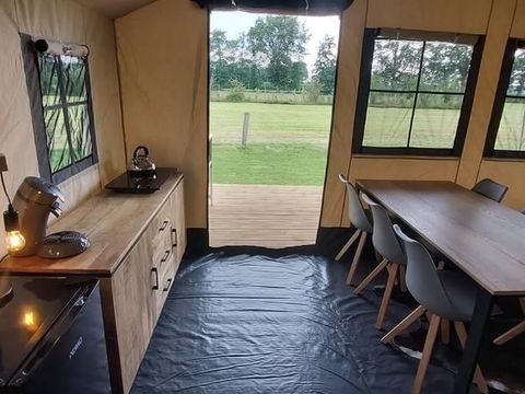 Tente en toile et en bois 5 personnes - Tente de glamping pour 5 personnes