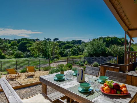Tente en toile et en bois 2 personnes - Lodge Family