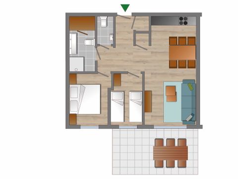 APPARTEMENT 6 personnes - 2 chambres