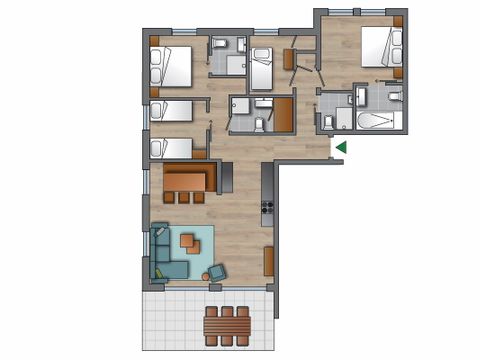 APPARTEMENT 8 personnes - 4 chambres