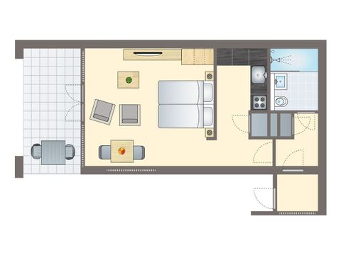 APPARTEMENT 2 personnes - Studio pour 2 personnes