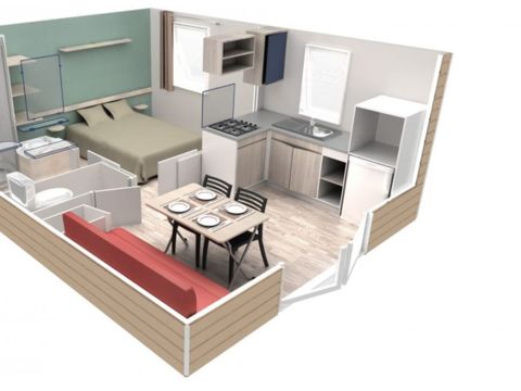 MOBILHOME 2 personnes - Agay - EVO 20m² Confort / climatisée  Vue Mer