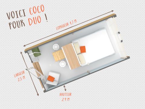 Hébergement 2 personnes - Coco Sweet Duo (sans sanitaires)