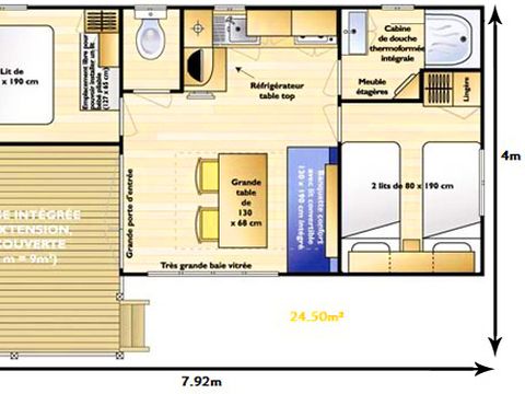 MOBILHOME 4 personnes - Mobil Home Loggia - 27m² - 2 chambres -