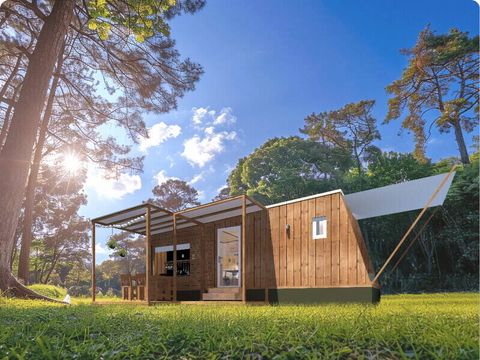 HÉBERGEMENT INSOLITE 4 personnes - Tiny House | 2 Ch. | 4 Pers. | Terrasse surélevée | 1 SDB | Clim.