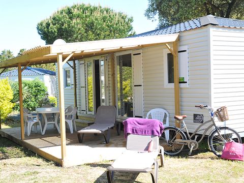 MOBILHOME 6 personnes - Cottage Grand confort Florès 35m² - 3 chambres / Terrasse en bois couverte