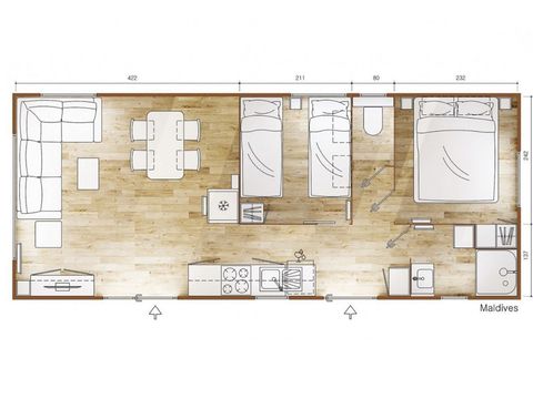 MOBILHOME 4 personnes - Maldives