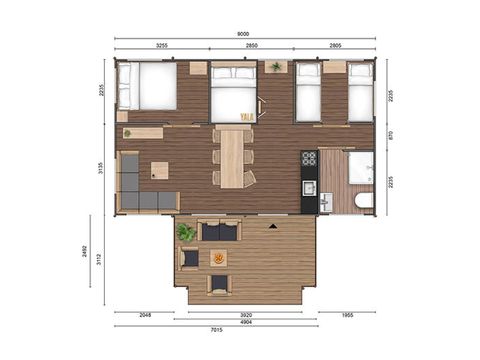 TENTE TOILE ET BOIS 6 personnes - Nordic Safari Lodge Fjäll Grande