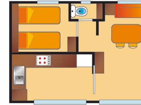 MOBILHOME 6 personnes - Mobil-home Riviera - 2 chambres - Offre VIP incluse