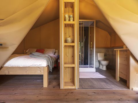 Tente en toile et en bois 3 personnes - GLAMPING T1