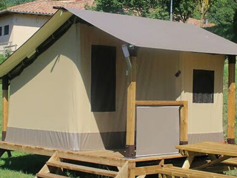 Tente en toile et en bois 2 personnes - Safari Glàmping