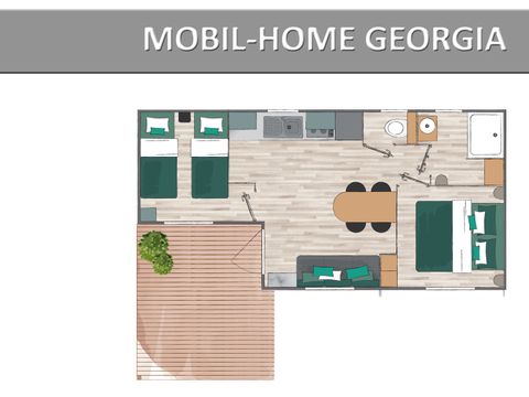 MOBILHOME 4 personnes - GEORGIA CONFORT.