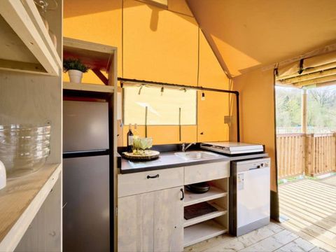 TENTE TOILE ET BOIS 9 personnes - Tente Safari 9 personnes - 4 chambres