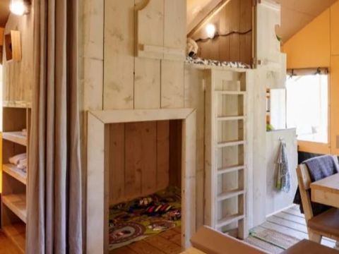 TENTE TOILE ET BOIS 9 personnes - Tente Safari 9 personnes - 4 chambres