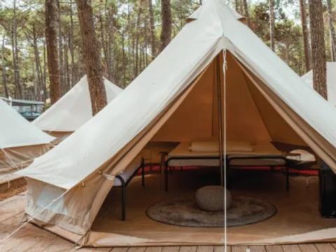 Tente en toile et en bois 3 personnes - Tente tipi