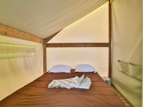 Tente en toile et en bois 5 personnes - Sahari 3 Pièces 5 Personnes Sans sanitaires
