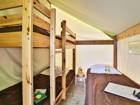 TENTE TOILE ET BOIS 5 personnes - Sahari 3 Pièces 5 Personnes Sans sanitaires