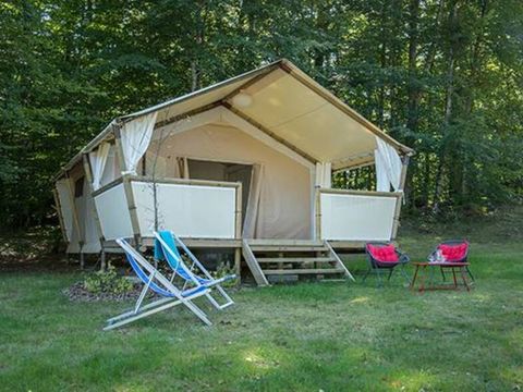 Tente en toile et en bois 4 personnes - Lodge Maasaï 2ch 4p
