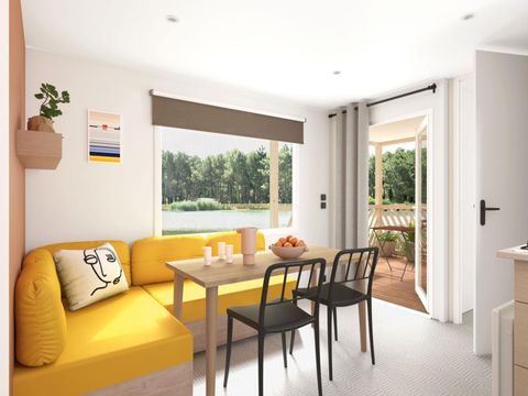 MOBILHOME 4 personnes -  SAM - LOISIRS CONFORT 2ch/ 4p - 20m² - Terrasse Intégrée