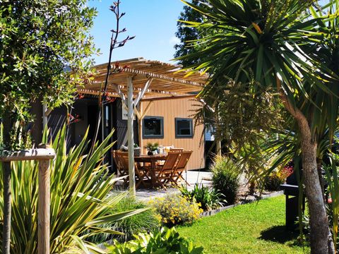 MOBILHOME 5 personnes - DIM - SUNELIA LUXE TAOS SPA 2ch/ 4p - 40m² - Pergola Exotique