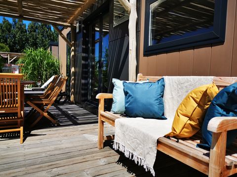 MOBILHOME 5 personnes - DIM - SUNELIA LUXE TAOS SPA 2ch/ 5p - 40m² - Pergola Exotique