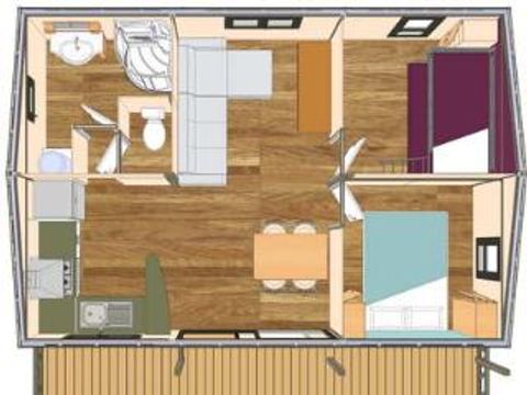 CHALET 6 personnes - Chalet Privilège Sekoya 2 chambres 4/5 personnes 35m²+terrasse 17m² 2/5 pers