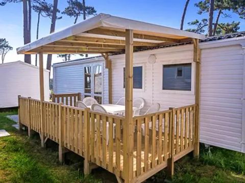 MOBILHOME 6 personnes - Comfort | 3 Ch. | 6 Pers. | Terrasse surélevée | Clim.