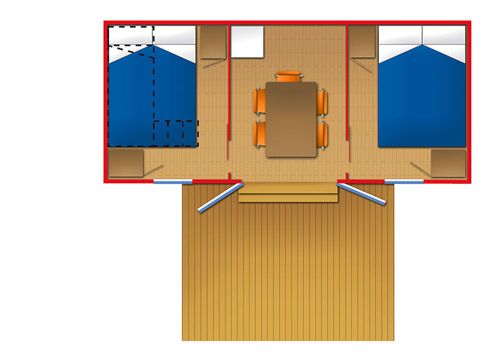 BUNGALOW 5 personnes - HAWAI - sans sanitaire