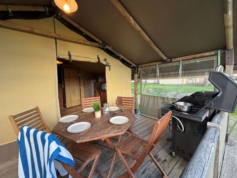 Tente en toile et en bois 5 personnes - Kenya Confort + – 2 chambres / 5 p