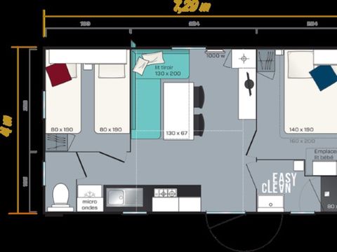 MOBILHOME 4 personnes - Gamme Océan Super Mercure Access