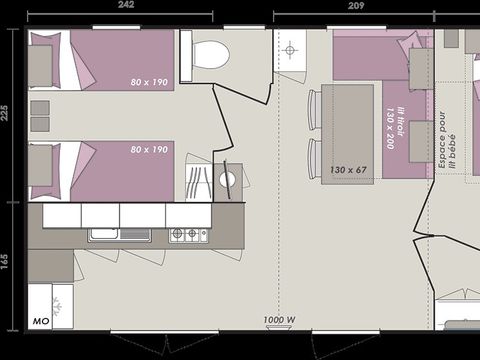 MOBILHOME 4 personnes - 2 chambres - 30m2 - Super Titania Riviera