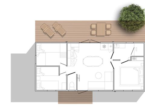 MOBILHOME 6 personnes - 3 chambres - 33m2 - Premium
