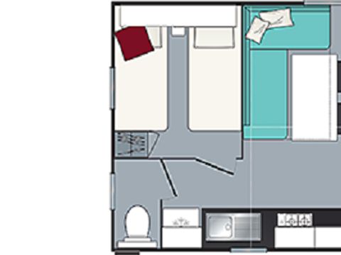 MOBILHOME 5 personnes - Confort 2 chambres (dimanche/dimanche)