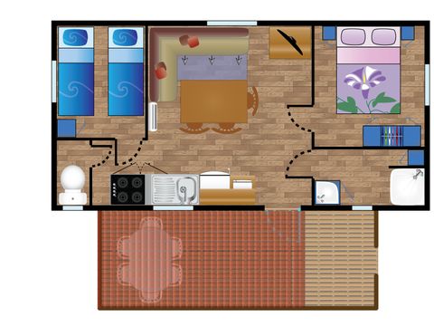 MOBILHOME 4 personnes - CONFORT GOELAND climatisé ❆