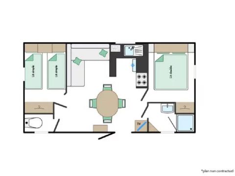 MOBILHOME 4 personnes - CONFORT HUPPE