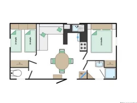 MOBILHOME 4 personnes - Mobile-home HUPPE**** 4 personnes