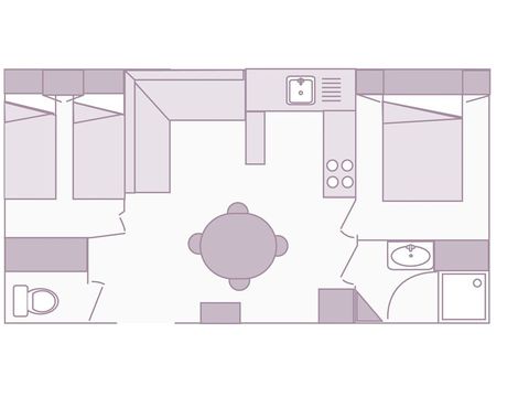 MOBILHOME 4 personnes - CONFORT HUPPE
