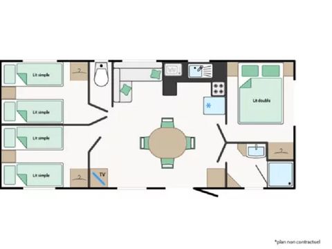 MOBILHOME 6 personnes - CONFORT BIHOREAU
