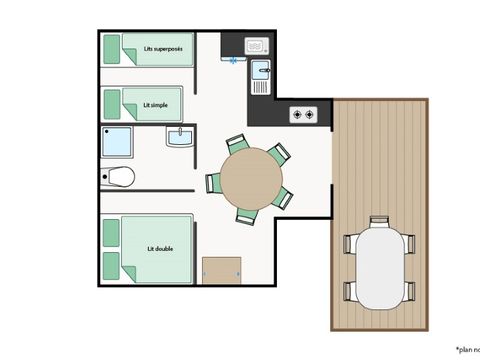 HÉBERGEMENT INSOLITE 5 personnes - Tente Lodge INSOLITE COURLIS 