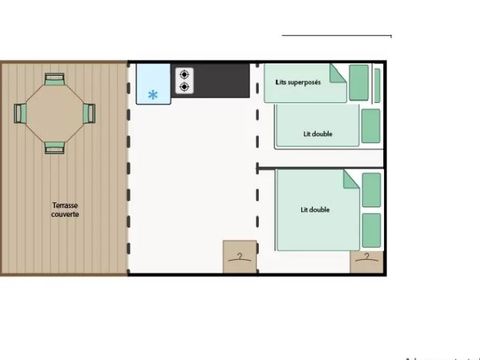 Tente en toile et en bois 4 personnes - Lodge STERNE