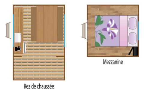 Tente en toile et en bois 2 personnes - Lodge ECHASSE 2 personnes