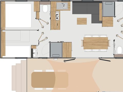MOBILHOME 8 personnes - Mobile-Home PRIVILEGE BERNACHE