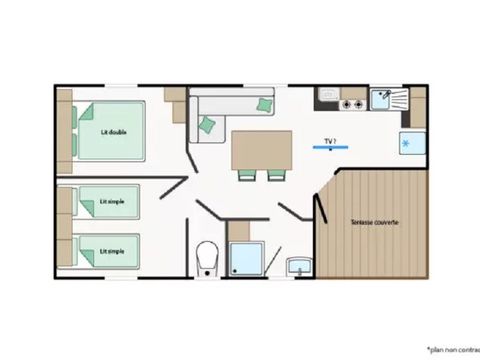 MOBILHOME 4 personnes - Mobile-Home BERGERONNETTE**** 4 personnes