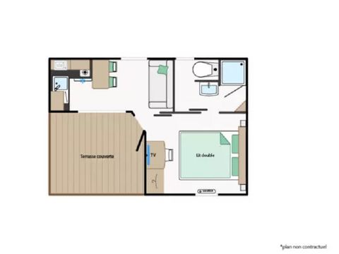 MOBILHOME 2 personnes - Mobile-Home ROUSSEROLLE**** 2 personnes
