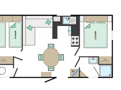 MOBILHOME 4 personnes - Mobile-home HUPPE*** 4 personnes