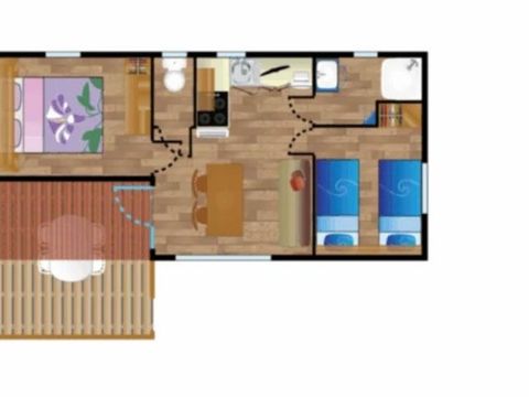 MOBILHOME 4 personnes - Mobile home AIGRETTE**** 4 personnes